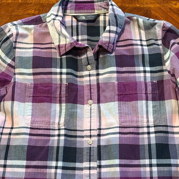 The North Face Purple Plaid Casual Shirt - Picture 5 of 5